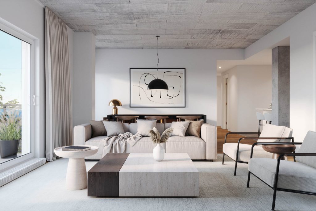 Salon quartier elevation