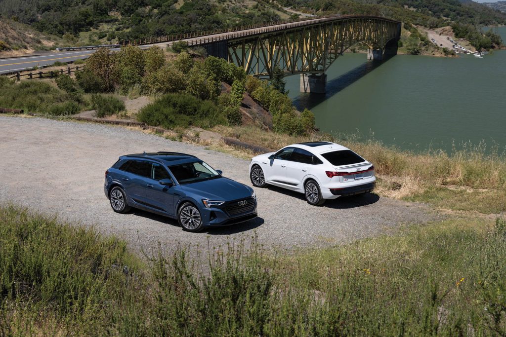 voitures audi bleu et blanche